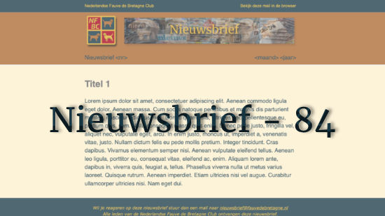 Nieuwsbrief – 84
