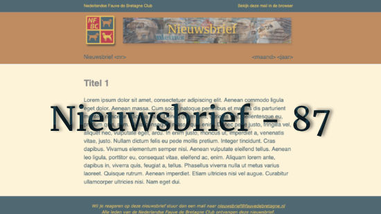 Nieuwsbrief – 87